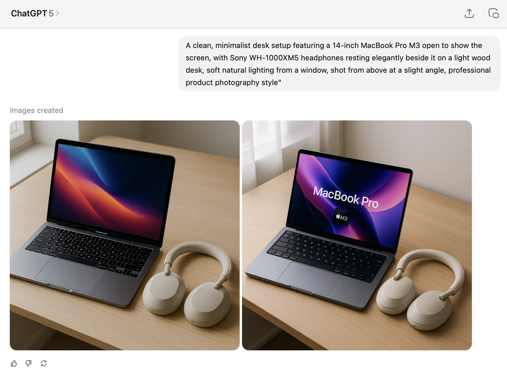 ChatGPT Desktop interface